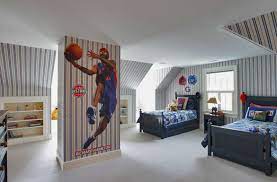 Buy top selling products like sports kids vinyl wall art and sweet jojo designs® baseball patch crib skirt in red/white. 47 Really Fun Sports Themed Bedroom Ideas Home Remodeling Contractors Sebring Design Build