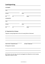 Der aktualisierte newsletter 2021 vom vfr verlag zum download und ausdrucken. Gewerblicher Leasingvertrag Pdf Pdf Vorlage Zum Ausdrucken