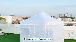 Amazon.com: Yaheetech 10x10 Pop Up Commercial Canopy Tent with 4 Removable  Sidewalls, Sandbags, Stakes & Ropes, Waterproof Instant Canopies for  Wedding Party Commercial Event Pavilion, Navy Blue