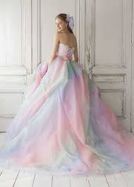 Multicolor Pastel Wedding Dress Evening Dresses Prom Rainbow Wedding Dress Pastel Wedding Dresses