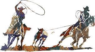 Western metal decorative plaques & signs. Cowboy And Horse Wall Hangings Western Wall Decor