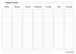 weekly calendar weekly schedule calendar best