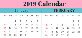 January February 2019 Calendar Template Calendar 2019 Calendar Calendar Template