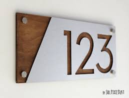 Personalise any of our modern acrylic house number signs, designer house number plaques, floating house numbers and stunning led illuminated house signs. Modern House Numbers Alucobond With Wood Contemporary Home Address Plaque Ebay
