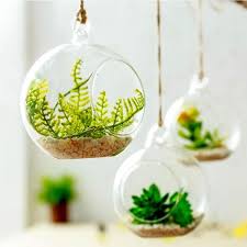 2 Pack Orb Hanging Planter Air Plant Terrarium Globe Clear Glass Candle Holder For Indoor Home Dec Clear Glass Candle Holders Glass Candle Holders Glass Candle