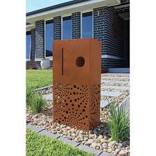 Elite Letterboxes Centric Rust Pillar Letterbox Letter Box Letter Box Design Diy Mailbox