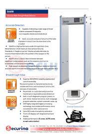 Metal detectors are electronic devices that feature a large coil of wire, or transmit coil, and a second coil of wire, the receive coil, that indicate buried metal via a speaker. Wtmd Sa600 45zones Walkthrough Metal Detector Door Pages 1 5 Flip Pdf Download Fliphtml5