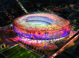 Locals and tourists don blue and red striped kits, bars overflow with back. F C Barcelona Camp Nou Tour Barcelona Event Organisation Events