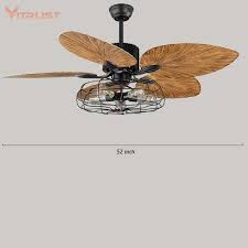 Palm blade ceiling fan with light. 42 52 Inch Tropical Ceiling Fan Five Palm Leaf Blades Damp Rated Bronze Industrial Ceiling Fan Ceiling Fans Aliexpress