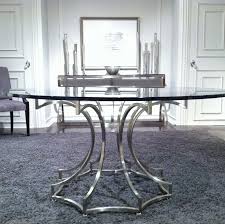 If you're drawn to sleek, contemporary design, this dining table the arctic contemporary square glass dining table, made by bernhardt, is brought to you by baer's furniture. First Look Bernhardt Miramont Round Dining Table In Steel And Glass To Debut At October 2014 High Glass Dinning Table Round Glass Coffee Table Dining Table