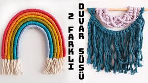 Makrome duvar süsü yapımı | motivasyon kaynağı el i̇şi. 2 Farkli Duvar Susu Yapimi Makrome Ve Gokkusagi Youtube