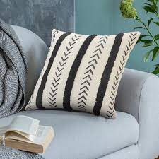 Black and cream throw pillows. Black And Cream Tufted Striped Throw Pillow On Sale Overstock 31312208