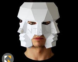 Rabbit Mask Bunny Mask Diy Printable Dj Mask Instant Pdf Etsy In 2020 Mask Making Mask Shapes Paper Mask