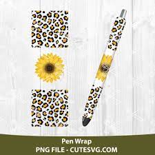 Sunflower Pen Wrap Png Leopard Pen Wrap Printed Vinyl