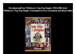 Download Pdf Joe Whitburns Top Pop Singles 1955 2002 Joel
