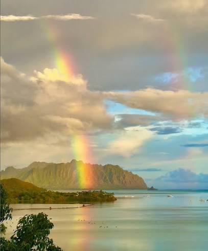Hawaii is often called the "Rainbow State," and for good reason. The  islands' unique weather patterns and topography create frequent rain  showers; rainbows often appear when the sun breaks through. Due to
