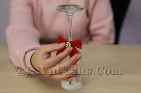How To Make Festive Christmas Candle Holders Out Of Wine Glasses Diy Crafts