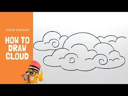 Even more, most of the steps have super simple and familiar shapes so this is the perfect project to give the kids to draw to build their drawing. How To Draw Cloud Easy How To Draw Clouds à¸‚ à¸²à¸§à¸­ à¸•à¸ªà¸²à¸«à¸à¸£à¸£à¸¡à¹€à¸„à¸£ à¸­à¸‡à¸«à¸™ à¸‡
