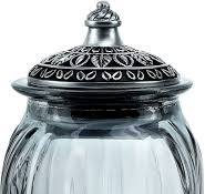 SOCOSY Vintage Crystal Glass Candy Jar with Lid Food Jar Nut Jar Jewelry  Box Wedding Candy Buffet Jars Kitchen Storage Assorted Color 24 oz