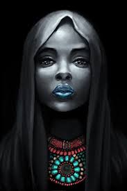 African elephants are large herbivores who are in danger because of poaching. Artstation Portrait Painting African Beauty Godwin Akpan