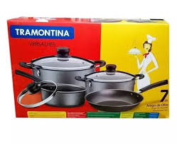 1 wok con mango 28cm. Set Juego Bateria De Cocina Ollas 7 Pzas Versalhes En Confort Muebles