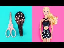 كيف تصنع فساتين باربي من البالون افضل طرق صنع اشياء العروسة الجميله باربي فيديو العاب باربي Youtube