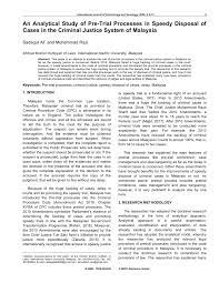Excel wear etc vs union of india (sc 1978). Pdf An Analytical Study Of Pre Trial Processes In Speedy Disposal Of Cases In The Criminal Justice System Of Malaysia