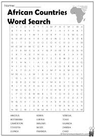 African Countries Word Search Monster Word Search Christmas Word Search Free Printable Word Searches Christmas Words