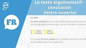 La Conclusion D Un Texte Argumentatif Secondaire Alloprof