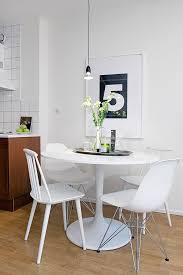 Number Five Hanged On The Wall Bright And Cozy Apartment In Gothenburg Featuring Unique Splash Small Apartment Interior Round Dining Room Apartment Dining Room