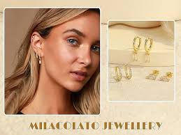 MILACOLATO Gold Earrings Set for Women 3 Pairs with Cubic Zirconia  Hypoallergenic Sterling Silver Posts 14K Gold Plated Hoop Stud and Drop  Earrings Small Studs Huggie and Hoops for Multiple Piercings :