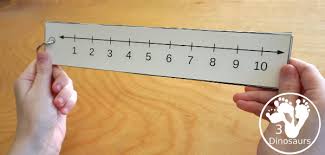 free printable number line bookmarks 3 dinosaurs