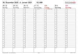 Wochenkalender 2021 Als Pdf Vorlagen Zum Ausdrucken