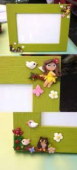 Frame With Fairy Of The Trees And Owl In Fimo Handmade Cornice Con Fata Dei Boschi E Creazioni Con Pasta Modellabile Creazioni In Argilla Cornici Artigianali