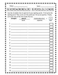 Students Can Use This Worksheet To Practice Their Spelling Or At A Word Work Station Provide Students Spelling Worksheets Scrabble Spelling Word Work Stations