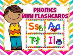 Flashcards of words on one side and pictures on the other side of jolly phonics group 1. Phonics Mini Flashcards 11 Pages 42 Letter Sounds Teaching Resources