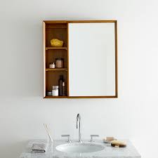 Mahogany lacquered wood china cabinet storage lighted mirror we ship. Mid Century Bathroom Cabinet With Shelves West Elm United Kingdom