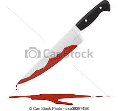 Vector holiday illustration for day of the dead. Knife With Blood Dripping Drawing