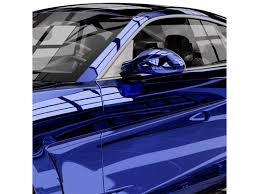 Blasenfrei verkleben möglich dank micro luftkanälen. Avery Dennison Conform Chrome Autofolie Blau