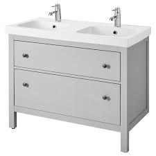 Large families can choose double sink vanities for their master bathroom to accommodate the needs of all at the same. Hemnes Odensvik Sink Cabinet With 2 Drawers Gray 40 1 2x19 1 4x35 Order Here Ikea