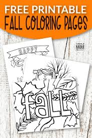 Our free coloring pages for adults and kids, range from star wars to mickey mouse. Free Printable Fall Coloring Pages Simple Mom Project