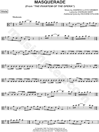 From a youtube video, click the bookmark to find it's sheet music. Masquerade From The Phantom Of The Opera Sheet Music In G Major Download Print Sku Mn0093619