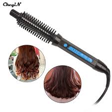 New Electric Capelli Che Raddrizzano Spazzola Spazzola Di Ferro Arricciacapelli Ceramica Bigodino Di Cape Curl Hair With Straightener Hair Curlers Ceramic Hair