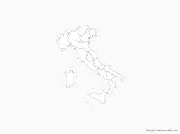 Free downloadable italy vector maps ( svg, png, pdf, eps, ai ). Vector Map Of Italy With Regions Outline Free Vector Maps