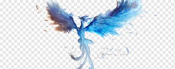 Burning phoenix isolated over black background. Blue Phoenix Png Images Pngwing