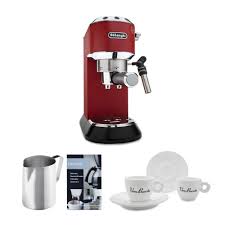 Maybe you would like to learn more about one of these? Delonghi America Inc Ec685r Dedica Deluxe 15 Bar Pump Espresso Machine Red Includes Frothing Pitcher Descaler And Espresso Machine Espresso Red Coffee Maker