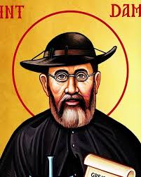 Amazon.com: Icono de San Damián, icono católico griego hecho a mano de san  damien molokai leproso arte colgante de la placa de madera de damien  leproso, decoración religiosa 15.7x19.7 in : Hogar