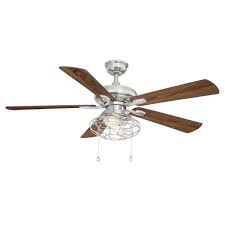 Shop for ceiling fan light kits in ceiling fan parts. Home Decorators Collection Ellard 52 In Led Brushed Nickel Ceiling Fan With Light Kit Yg629a Bn The Home Depot