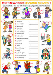 The word families an, ap & at are a good phonics group to start with. Free Time Activities Unscramble The Words Worksheets