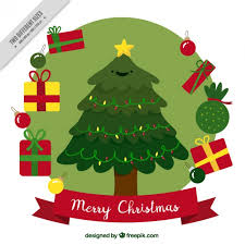 Gift them these floating bookshelves as christmas gift along with a book if it all comes under $50. Free Vector Background Of Nice Christmas Tree With Hand Drawn Gifts
